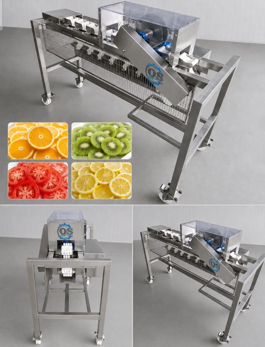 Affettatrice industriale per frutta e verdura
